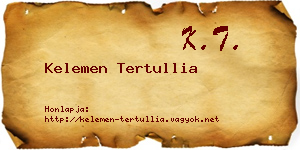 Kelemen Tertullia névjegykártya
